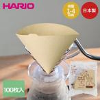 HARIO V60用 ペーパーフィルター 02M みさらし 容量1-4杯用 100枚入 日本製 VCF-02-100M-CP | ハリオ コーヒーフィルター ペーパー