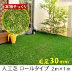 人工芝 ロール リアルタイプ 幅1m 長さ2m 芝丈30mm 屋内 屋外 ベランダ ウッドデッキ