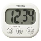 キッチンタイマー タニタ デジタルタイマー 抗菌でか見えタイマー アイボリー