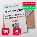 【ヨーロッパeSIM】15日間 6Gb 電話番号付き(国際電話(日本可能)30分無料) メール送信 有効期限 / 2024年10月31日 ヨーロッパeSIM