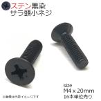 SUS 皿頭小ネジ 黒色 M4x20mm 16本入