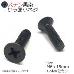 SUS 皿頭小ネジ 黒色 M6ｘ15mm 12本入