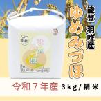 能登里山里海の美味しさの恵み　≪いい道の駅 のと千里浜≫令和7年産 能登 羽咋市産 ゆめみづほ 精米 3kg【ブランド米 能登 里山里海 お取り寄せ 入手困難 ほかほか ふっくら もっちり】