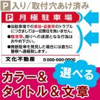 お願い 駐車場 看板 管理看板 Pマークありタイプ （ 色 文章 組み合わせ 自由 セミオーダー 案内 注意 ） プレート