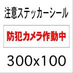 看板 防犯カメラ作動中　10cmｘ30cm　ステッカーシール1