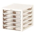 収納家具・収納ケース アプロスB4 机上収納ケース 浅型 5段 アイボリー / kp38-356-11-1