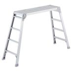 脚立・踏み台 スタンダード足場台 H98cm シルバー / kp38-784-21-3