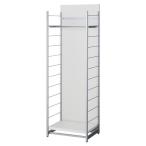 収納家具・収納ケース 間仕切りラック ミラー付き ホワイト W120cm ハンガータイプ / kp38-801-71-3