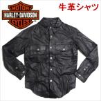 ショッピングハーレーダビッドソン ハーレーダビッドソン ライダーレザーシャツ バイカー L