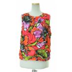 COMME des GARCONS / コムデギャルソン 24SS AD2023 GM-B005 FLOWERS PRINTED SATIN TOP フラワープリント ノースリーブブラウス