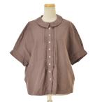 MAGALI / マガリ 24SS フレンチリネンコットン ピンタックブラウス 五分袖ブラウス