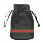 GUCCI / グッチ OLD GUCCI シェリーライン レザー巾着 ポーチ