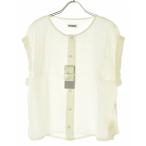 BEAMS BOY / ビームス ボーイ 13-01-0432-163 リネンギャザーフレンチスリーブシャツ フレンチスリーブブラウス
