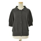 MARGARET HOWELL MHL / マーガレットハウエルエムエイチエル 24SS 5954262500 HIGHGAUGE COTTON LINEN ポロニット 五分袖ニットセーター