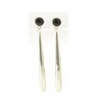 CHIGNON /sinyon25AW 0055-342SH оникс длинный Drop серьги 