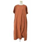 KAZUKO KITAMURA take off リネンフロントタックフレア 五分袖ワンピース