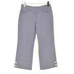 UNITED ARROWS Pink Label / United Arrows розовый этикетка кромка кнопка проверка укороченные брюки 