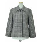  б/у одежда / полный gi Glenn проверка отложной воротник кашемир полупальто 