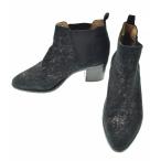 あしながおじさん サイドゴア ラメ ブーツ