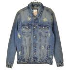 ZARA / ザラ 5520/494/427 ダメージ加工バックプリント デニムジャケット