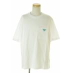 PRADA / プラダ 2024年製 UJN661 JERSEY RE-NYLON トライアングルプレート 三角ロゴ ポケット付 半袖Tシャツ