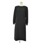 詩仙堂 HITOSHI TAMURA 紐ベルト付ロング 長袖ワンピース