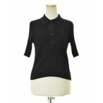 HYKE / ハイク 25SS 11385 WIDE RIBBED POLO SWEATER ワイドリブニット 五分袖ポロシャツ