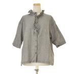 GRANDMA MAMA DAUGHTER / グランマ ママ ドーター 25SS GS2514571 フリルカラー 五分袖ブラウス