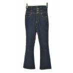 JEANASIS / Jeanasis JS050655AA высокий талия шелковый flair Denim брюки 