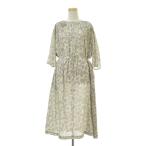 ショッピングカンフル mina perhonen / ミナペルホネン ws3487 very berryロング 七分袖ワンピース