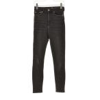 ZARA WOMAN / Zara u- man обтягивающий черный Denim Denim брюки 
