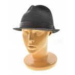 CALEE / キャリー BRAID HAT EMBOSSING LEATHER TAPE ストロー ハット