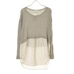 ショッピングzara ZARA / ザラ 切替 レイヤード風 長袖ニットセーター