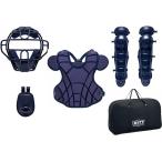 ゼット 硬式 キャッチャー 防具 4点セット マスク スロートガード プロテクター レガーツ ネイビー BL1030