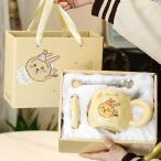 ちいかわ カップ 3点セット 蓋つき マグカップ ハチワレ うさぎ 450ml 大容量 耐熱 磁器カップ コーヒーカップ ティー 朝食カップ 萌えグッズ 誕生日 プレゼント