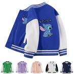 おもしろ スティッチ  スタジャン 裹起毛 子供服 スカジャン キッズ 男の子 女の子 アウター ジップアップ ジャケット ブルゾンジャンパー 春秋 裏ボア コットン