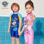 キッズ 子供 水着 パウパトロール Paw Patrol 半袖 UPF50+ オールインワン サロペット カートゥーン ラッシュガード素材 男の子 女の子 日焼け防止 紫外線対策