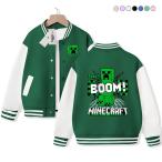 マインクラフト(Minecraft )裏ボア スタジャン 子供 長袖 男の子 女の子 ムートン ジャンパー ジップアップ ブルゾン キッズ アウター 厚手 おしゃれ カジュアル