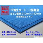 PP 養生ボード PP1.5 厚1.5mm 910mm×1820mm 10枚入/CS ブルー ／ ボード ベスト 養生 P 床 壁 養生材 引越し 新築 リフォーム 搬入 搬出 静電気 帯電防止 青 板