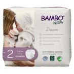 BAMBO Nature ベビー 無添加 おむつ 敏感肌 おむつかぶれ Mini 2号（3-6kg）32枚入り テープタイプ バンボネイチャー
