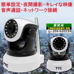 防犯カメラ ネットワークカメラ 屋内 ワイヤレス IPカメラ ベビーモニター 暗視 夜間撮影 遠隔 スマホ 監視カメラ IPネットワークカメラ ttc-ip003