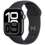 Apple Watch Series 10(GPSモデル)- 42mmジェットブラックアルミニウムケースとブラックスポーツバンド - S/M MWWE3J/A