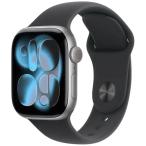 Apple Watch Series 11（GPSモデル）- 42mmスペースグレイアルミニウムケースとブラックスポーツバンド - M/L　MEQX4J/A