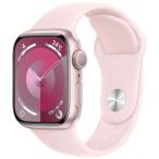 ショッピングapple watch Apple Watch Series 9 GPSモデル- 41mmピンクアルミニウムケースとライトピンクスポーツバンド - M/L MR943J/A
