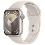 Apple Watch Series 9 GPSモデル - 41mmスターライトアルミニウムケースとスターライトスポーツバンド - M/L MR8U3J/A