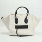 CELINE　セリーヌ　ラゲージファントム　ベージュ　ブラック　キャンバス×レザー　ハンドバッグ　トートバッグ　肩掛け　レディースバッグ　【中古】