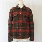 Ron Herman　ロンハーマン　ウールナイロン混紡ジャケット　えんじ色　チェック柄　Mサイズ　羽織　秋冬物　メンズアパレル　【中古】