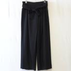 Ballsey　ボールジィ　ウールサキソニーアシメトリタックパンツ　ネイビー　紺　サイズ38　レディース　アパレル　トゥモローランド　【中古】