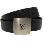 LOUIS VUITTON ルイヴィトン R10776  タイガ サンチュールベルト LV 90/36 サイズ ベルト 黒 ブラック系 メンズ【中古】