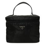 PRADA Prada B6842 косметичка te Hsu to нейлон cosme сумка черный чёрный серия треугольник Logo plate макияж сумка женский [ б/у ]